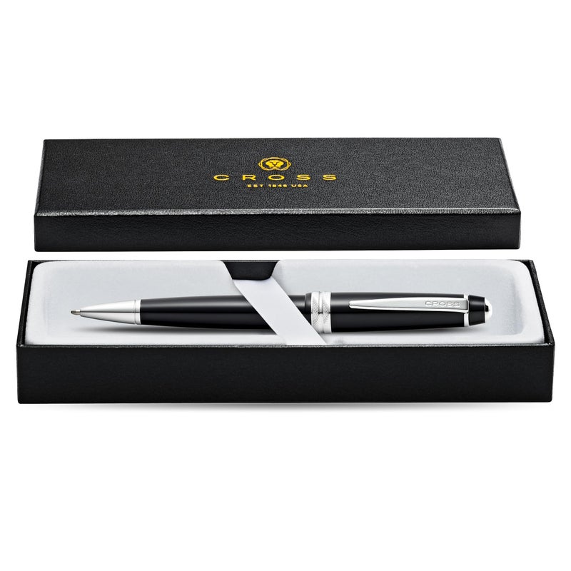 Cross Bailey Light Refillable Ballpoint Pen Presented in a Everyday Gift Box - Medium Point, Black Ink, Glossy Black - Image 3